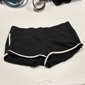 Express Black Athletic Shorts with White Accents